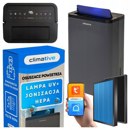 Pochłaniacz wilgoci 24l/24h osuszacz powietrza Nexi UV ION WiFi HEPA na Arena.pl