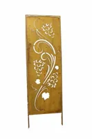 Metalowy Parawan Osłona Panel OgrodowyH150 Winorośl Rdza Efekt Corten