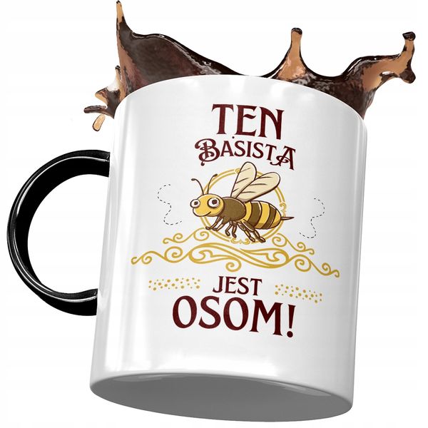 Kubek Czarny Dla Basisty Ten Basista Jest Osom Z Nadrukiem Ze Zdjęciem zdjęcie 1