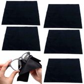 5X Czarna Ściereczka Z Mikrofibry Szmatka Okularów