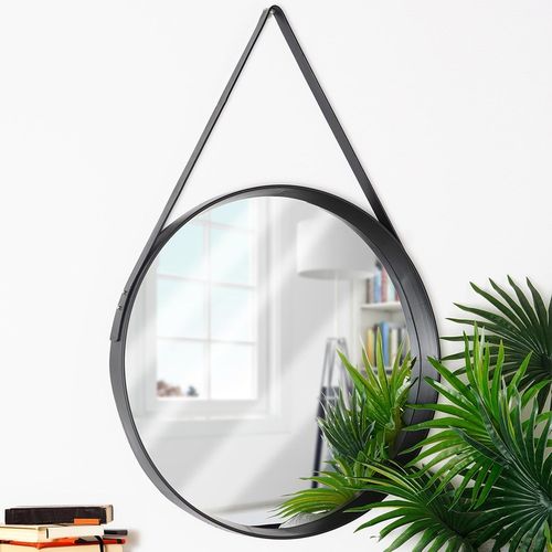 Lustro ścienne czarne okrągłe 52 cm na Arena.pl