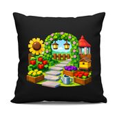 Grow a garden - czarna poduszka na prezent OGRÓD OGRÓDEK DZIAŁKA URLOP