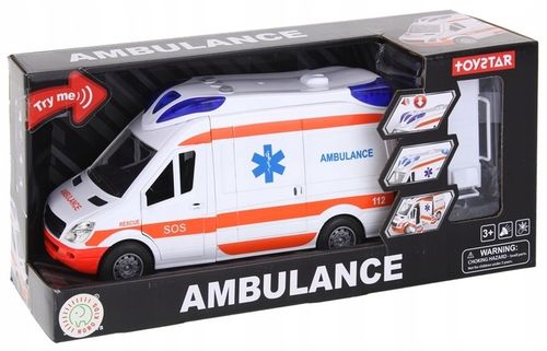 Ambulans Karetka Pogotowia Van Auto Napęd Dźwięki Nosze Otwierane Drzwi na Arena.pl