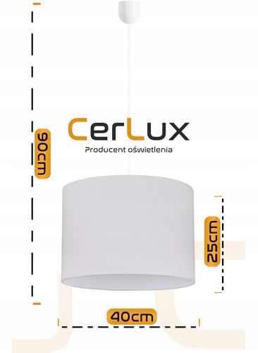 Lampa wisząca ABAŻUR 40 cm na Arena.pl