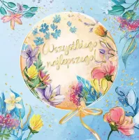 Karnet Kw Balon W Kwiatach