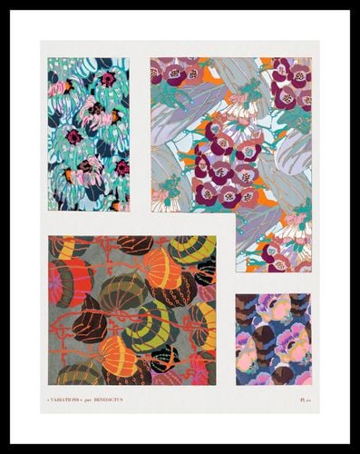 Plakat 30x40cm Kwiaty Art Deco v.10, Bénédictus Vintage do Salonu na Arena.pl
