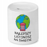 Skarbonka Dla Listonosza Najlepszy Na Świecie Z Nadrukiem Ze Zdjęciem