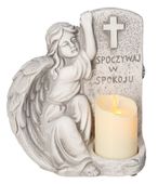 FIGURKA Z KAMIENIA NA GRÓB ANIOŁ Z KAMIENIA OZDOBA NA GRÓB