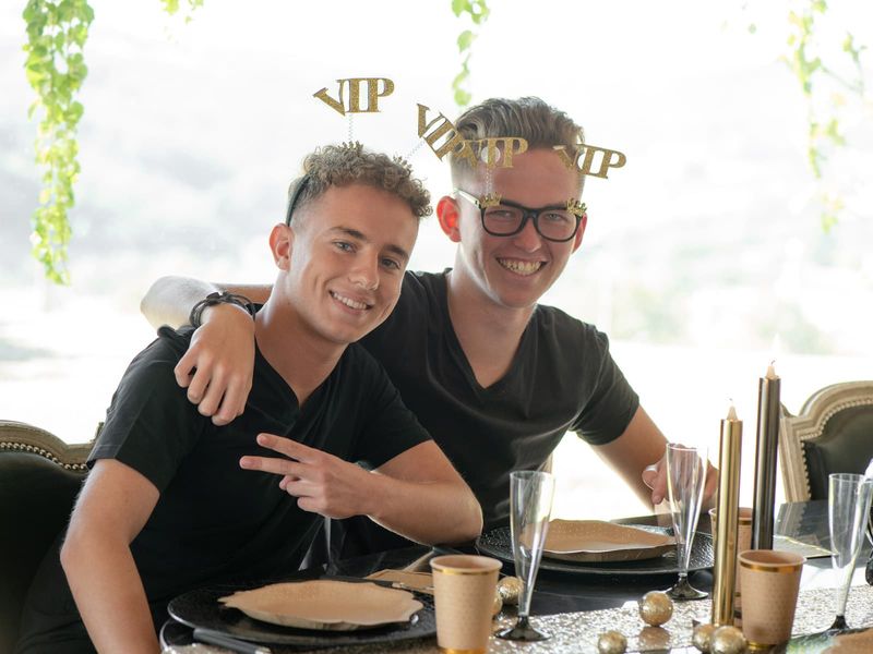 Okulary imprezowe VIP brokatowe zdjęcie 2