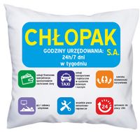 FOTO PODUSZKA Mąż SA Chłopak prezent z napisem