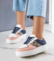 Różowo-granatowe sneakersy damskie Luzia 38