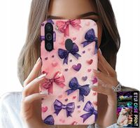 ETUI DO SAMSUNG GALAXY A21 - KOLOROWE WSTĄŻKI WSTĄŻKA WZORY + SZKŁO