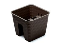 Doniczka na balustradę Ratolla DRLB280 | Umbra, Kształt Prostokątny, Wymiary 27x27x22.5 cm, Kolor Umbra, Prosperplast