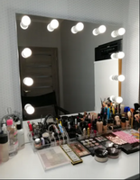 Lustro Glamor  SILVER do makijażu wizażu 80x80