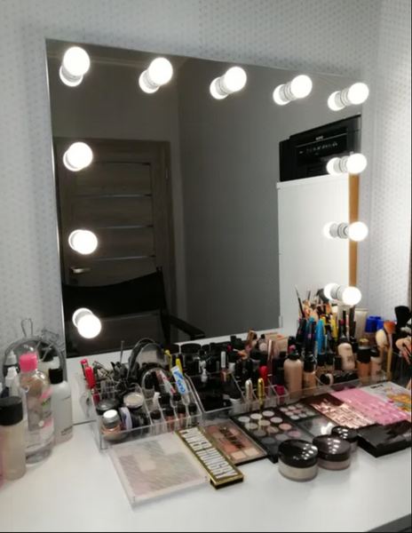 Lustro Glamor  SILVER do makijażu wizażu 80x80 zdjęcie 1