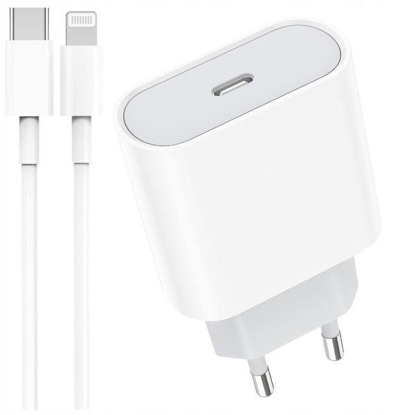 SZYBKA ŁADOWARKA DO APPLE IPHONE 20W+KABEL USB-C LIGHTNING 1M zdjęcie 4
