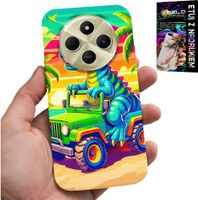 ETUI DO XIAOMI REDMI 14C 4G - DINOZAUR W CIĘŻARÓWCE WZORY DLA DZIECI
