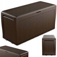 Skrzynia Ogrodowa SAMOA RATTAN Keter Schowek na Balkon Taras 270L brązowa