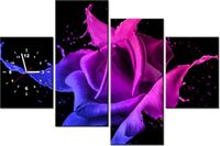 120CM 80CM ZEGAR 4 ELEM RÓŻA FARB JAKUB BANAŚ OBRAZ ŚCIENNY