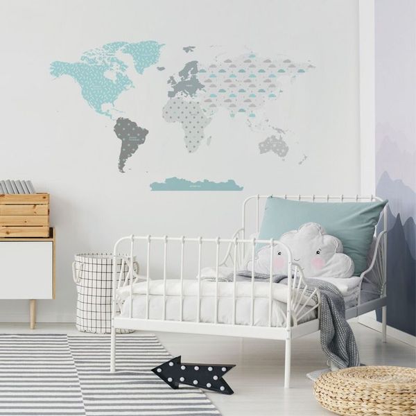 Naklejka Mapa Świata DK341 L zdjęcie 1