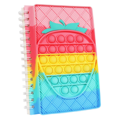 Notatnik Pop It A5 Zeszyt Antystresowy dla Dzieci Truskawka Tęczowy 50k