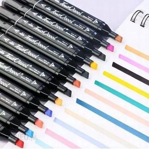 MARKERY ALKOHOLOWE ZESTAW 80SZT FLAMASTRY DWUSTRONNE PISAKI MAZAKI + TORBA na Arena.pl