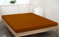 Prześcieradło frotte z gumką 120x200 cynamonowy GRUBE