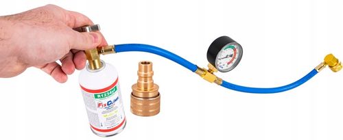 ZESTAW DO NAPEŁNIANIA KLIMATYZACJI AUT CZYNNIK R1234YF + USZCZELNIACZ na Arena.pl