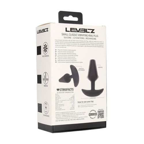 Classic Vibrating Silicone Anal Plug - S - Black na Arena.pl