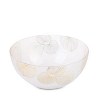 Misa dekoracyjna ze szkła artystycznego BLANCA 25x13 biała + złota