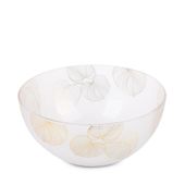 Misa dekoracyjna ze szkła artystycznego BLANCA 25x13 biała + złota