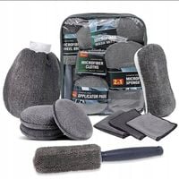 ZESTAW DO MYCIA SAMOCHODU AUTA RĘKAWICA GĄBKA MIKROFIBRY SZCZOTKA APLIKATOR