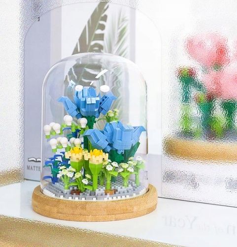 KLOCKI KWIATY KONSTRUKCYJNE ZESTAW NIEBIESKI 543 EL PREZENT WALENTYNKOWY na Arena.pl