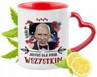 Korwin Kubek Czerwony Z Uszkiem W Kształcie Serca Na Prezent