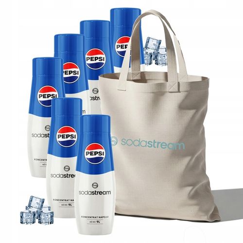Zestaw Syrop koncentrat do wody SodaStream Pepsi 6x440 ml + Torba GRATIS na Arena.pl