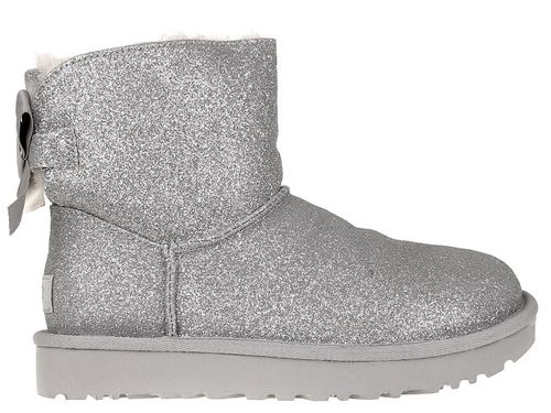 Buty UGG Mini Bailey Bow Sparkle 1100053-SLVR - 40 na Arena.pl