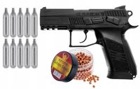 Wiatrówka Pistolet replika CZ 75 P-07 Duty ZESTAW ŚRUT kulki BB + 10x