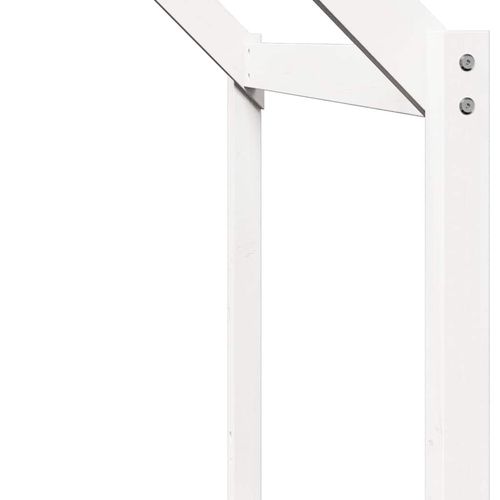 Daszek do łóżka dziecięcego, biały, 203x80,5x142 cm, sosnowy na Arena.pl