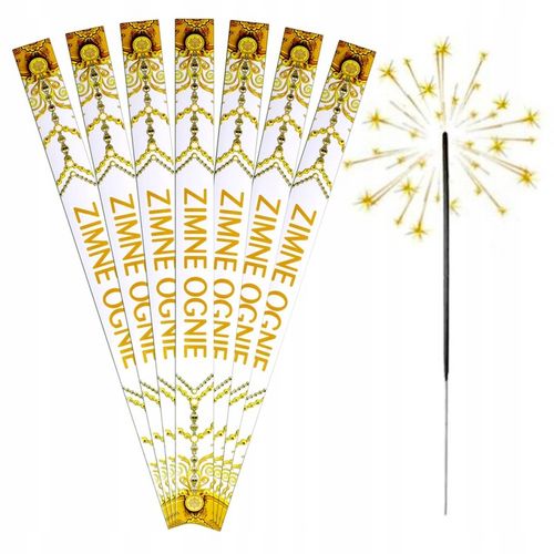 DŁUGIE ZIMNE OGNIE 70 CM - 120 SZTUK WESELE ŚLUB na Arena.pl