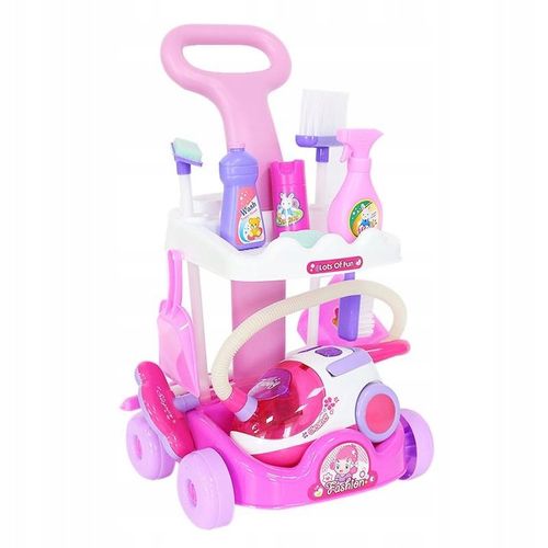 ZESTAW DO SPRZĄTANIA dla dzieci ODKURZACZ WCIĄGA WÓZEK MOP MIOTŁA SPRAY na Arena.pl