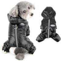 Zimowy Kombinezon dla Psa L z Polarem i Kapturem Czarny