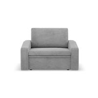 Fotel rozkładany, Punto, sztruks, 118x87x90 cm, jasny szary | TYLETEGOTU