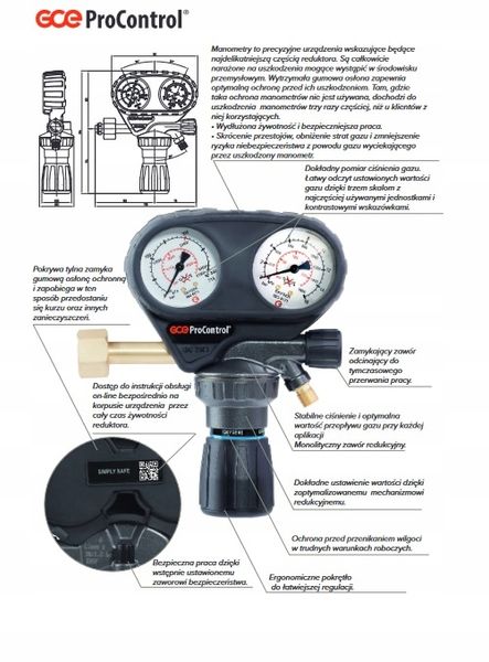 Reduktor Azotowy Azot GCE Procontrol 50Bar Klima Klimatyzacja zdjęcie 2