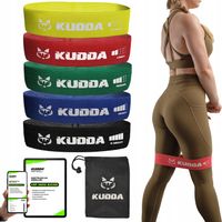 Zestaw 5 mini gumy materiałowe do ćwiczeń HIP BAND fitness WYSOKA