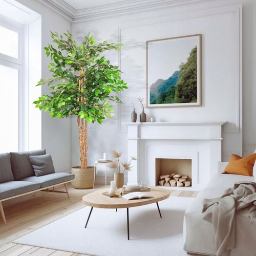 drzewo figowiec sztuczne drzewko ozdobne w doniczce 200 cm na Arena.pl