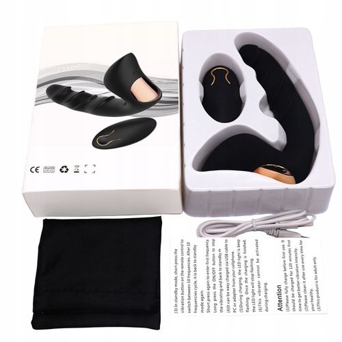 MASAŻER PROSTATY 10 FUNKCJI STEROWANY PILOTEM WIBRATOR ANALNY DLA na Arena.pl