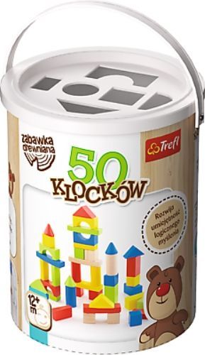 Trefl Drewniane klocki 50 elementów 60650 na Arena.pl