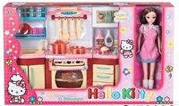 BC 2801 MEBELKI DLA LALEK KUCHNIA HELLO KOTTY + LALKA