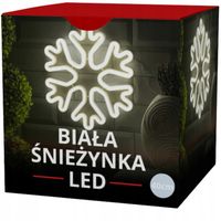 GWIAZDA SNIEZYNKA LED ODCIEN BIALY ZIMNY OZDOBA NA OKNO 40 CM SCIANA BALKON