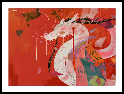 Plakat 55x40cm Orientacyjny Smok na Arena.pl